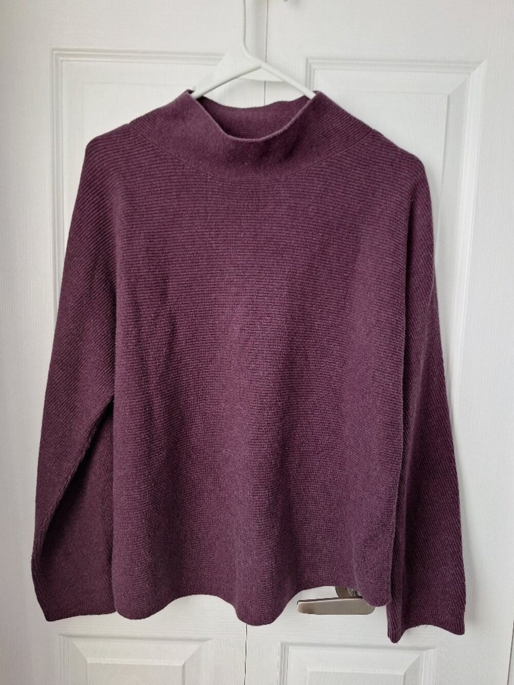 Lululemon Boxy Cotton-Blend Sweater in Heathered Vintage Plum